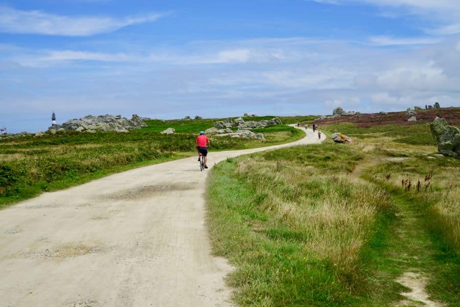 chemin à vélo à bénodet finistere sud