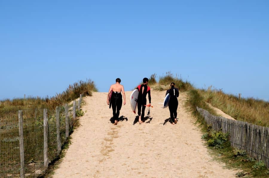 surf spot in brittany